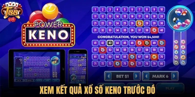 Xem kết quả xổ số Keno trước đó